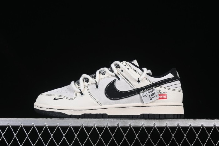 Nike SB Dunk Low Supreme x Stone Island Triple Collaboration Anniversary High-End Custom Sneakers - YX5066-205