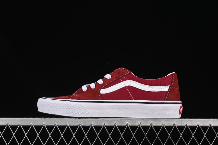Vans Sk8-Low Burgundy Anti-Slip Casual Skate Shoes - VN0A4UUK5U7