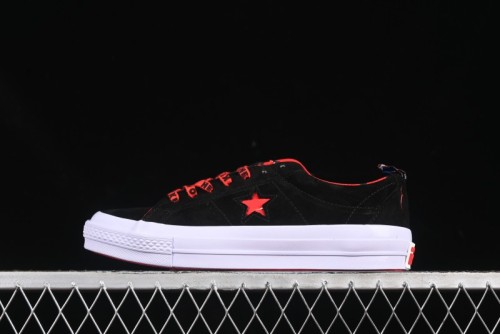 Converse One Star Low Top Casual Sneakers with Hello Kitty Collaboration - Pink Star and Embroidered Bow Design - 163904C