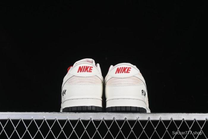 Nike SB Dunk Low Comme des Garcons Play Heart White Anniversary Custom Low-Top Casual Skate Shoes - DJ2024-052