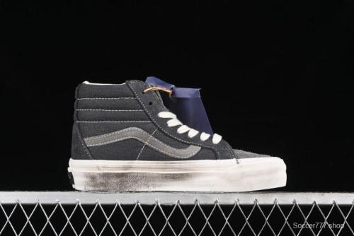 Vans Notre Premium Sk8-Hi High-Top Skate Shoes with Striped Design and Washed Effect - VN000CR0RVN