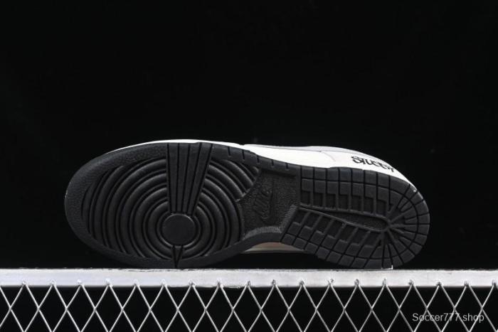 Nike SB Dunk Low Stussy Collaboration Grey Pig Suede Anniversary Custom Low-Top Casual Skate Shoes - DJ2024-061