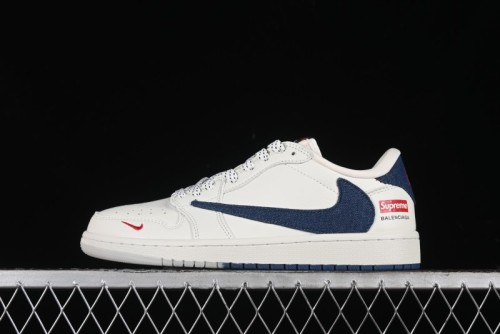 Nike Travis Scott x Fragment Design x Air Jordan 1 Low OG SP AJ1 Supreme Collaboration - JH6088-608