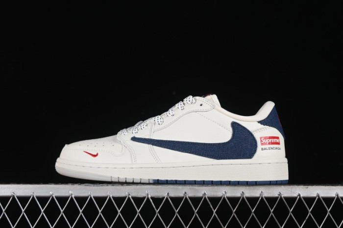 Nike Travis Scott x Fragment Design x Air Jordan 1 Low OG SP AJ1 Supreme Collaboration - JH6088-608