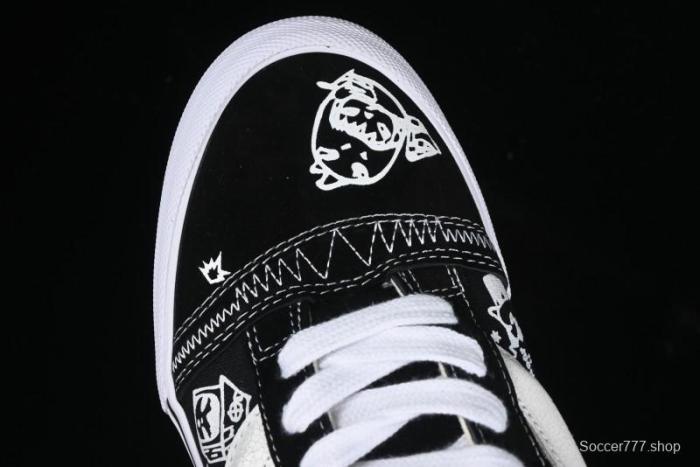 Vans HIRONO x Vans Knu Skool Bubble Mart Xiao Ye Graffiti Low-Top Casual Skate Shoes - VN0009QWFGI