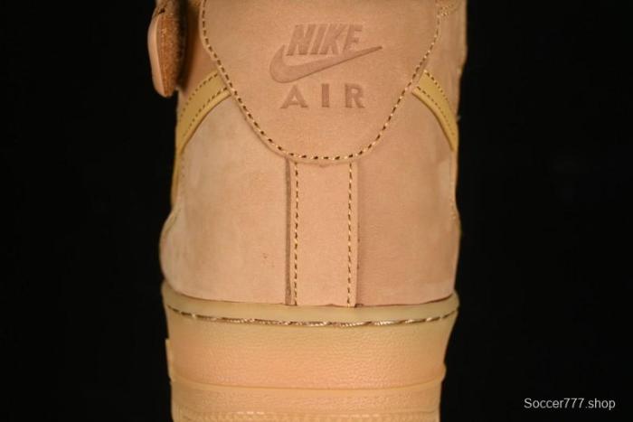 Nike Air Force 1 '07 Mid Suede Casual Sneakers in Wheat - DJ9158-200