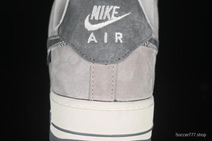 Nike Air Force 1 '07 Low Violent Bear Collaboration Grey Embroidered Swoosh Low-Top Casual Sneakers - KK1988-047
