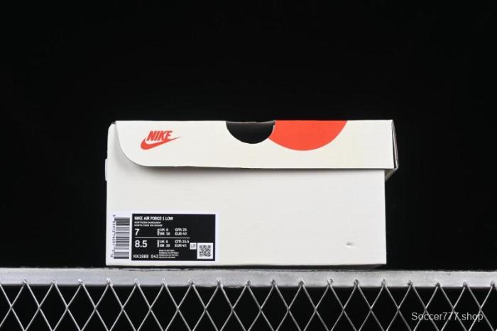 Nike Air Force 1 '07 Low The North Face Collaboration Burgundy Swoosh Casual Sneakers - KK1988-042