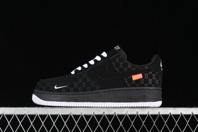 Nike Air Force 1 '07 Low Gucci Bear Collaboration - Midnight Black Low-Top Casual Sneakers - KK1988-007