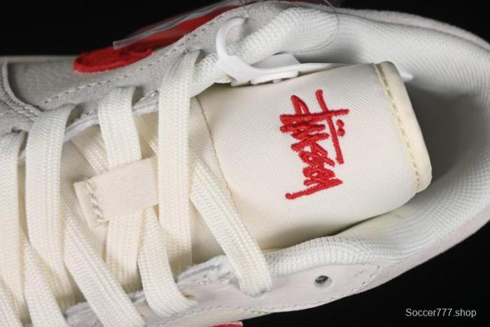 Nike Air Jordan 1 Low Stussy Collaboration - Pink Pig Retro Low-Top Basketball Shoes - SJ9950-023