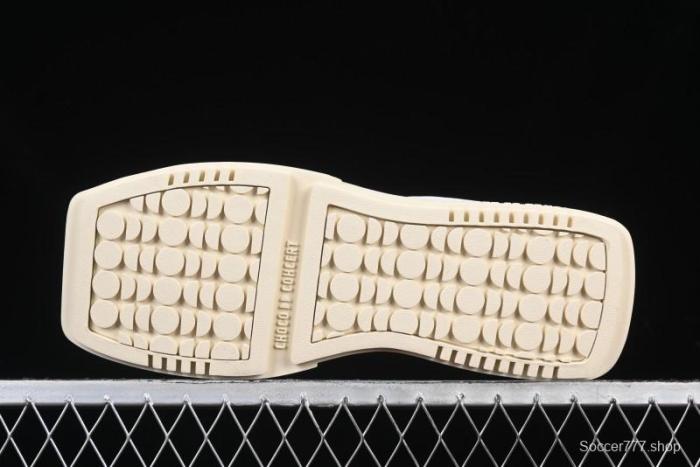 Choco Concert Leather Round Square Asymmetrical Fashion Sneakers White - AJE5