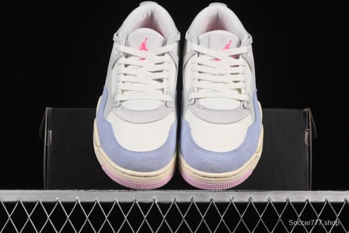 Nike Air Jordan 4 Remastered Retro Sneakers with Textile Mesh and Suede Upper - IB4466-025