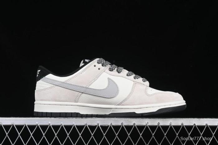 Nike SB Dunk Low Stussy Collaboration Grey Pig Suede Anniversary Custom Low-Top Casual Skate Shoes - DJ2024-061