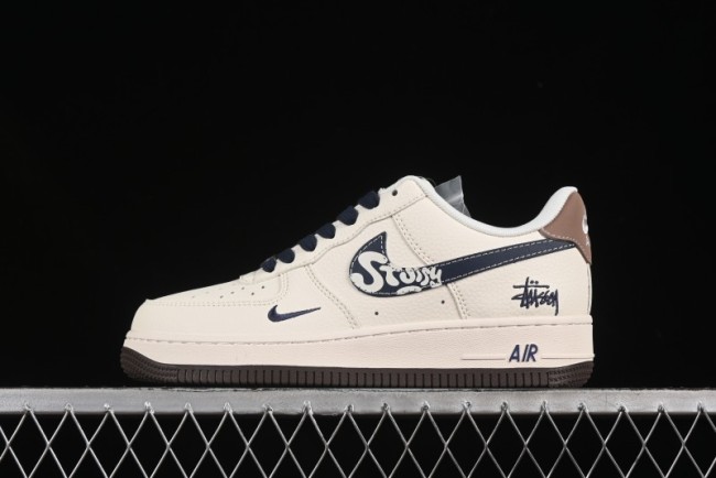 Nike Air Force 1 '07 Low Stussy Collaboration Cartoon Swoosh Casual Sneakers - ZH2598-309
