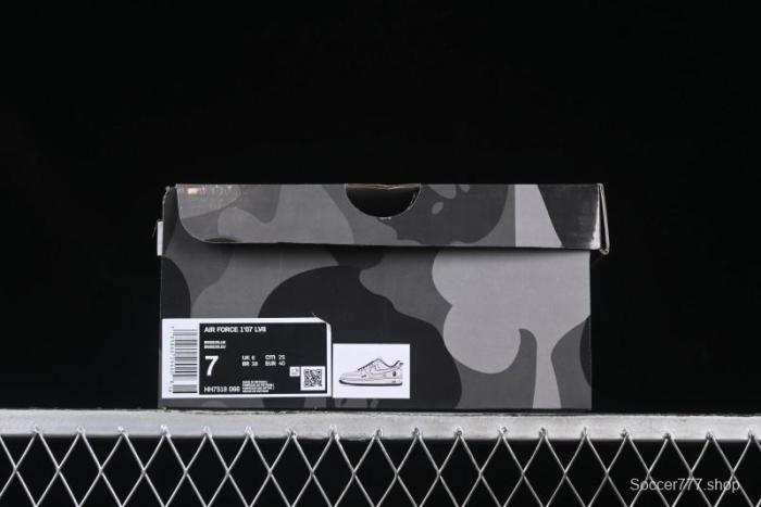 Nike Air Force 1 '07 Low Bape Collaboration Off-White Navy Blue Casual Sneakers - HH7518-066