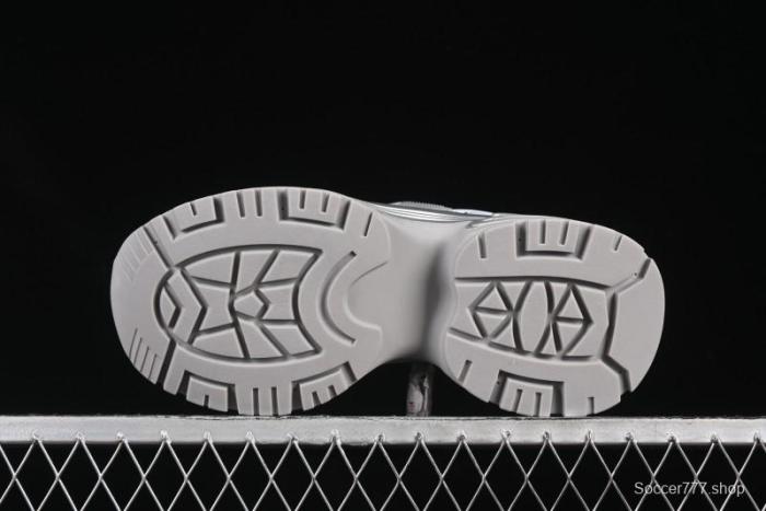 GG-CC Chunky Low Casual Fashion Sneakers with Thick Sole and Height Increasing Design - 2607 Silver