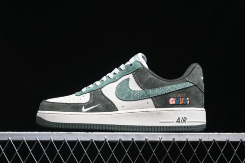 Nike Air Force 1 '07 Low Gucci Collaboration Jade Green Flywire Low-Top Casual Sneakers - KK1988-026