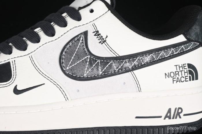 Nike Air Force 1'07 Low The North Face Collaboration Patent Leather Black Stitch Low-Top Casual Sneakers - DM6688-005