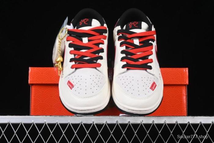 Nike SB Dunk Low Year of the Snake Series - Black Snakeskin with Black Swoosh Anniversary Custom Low-Top Casual Skate Shoes - DM6868-012