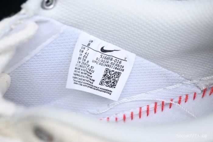 Nike Air Force 1 '07 Low Stussy Collaboration - AF1 White Red Label Low-Top Casual Sneakers - SJ6698-016