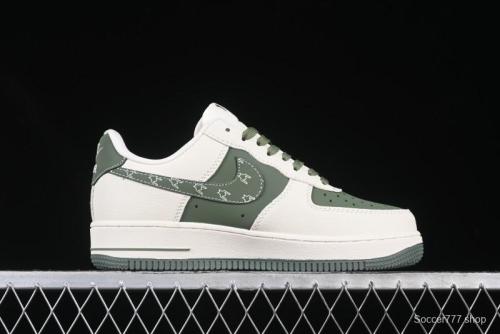 Nike Air Force 1 '07 Low The North Face Collaboration Beige Green Mini Swoosh Casual Sneakers - KK1988-043