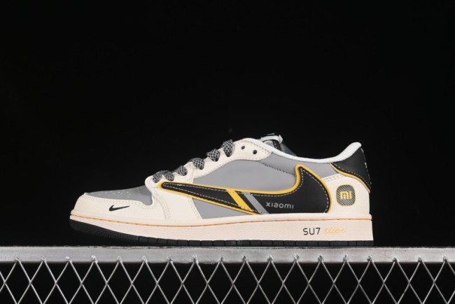 Nike Travis Scott x Fragment Design x Air Jordan 1 Low OG SP AJ1 Xiaomi Collaboration Su7-Ultru Low-Top Casual Sneakers - XX3168-162