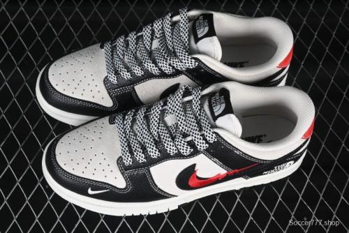 Nike SB Dunk Low The North Face Collaboration Embroidered Black Red Swoosh Anniversary High-End Custom Low-Top Casual Sneakers - DJ2024-128