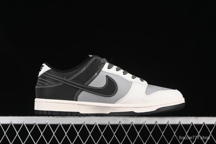 Nike SB Dunk Low BAPE Collaboration Anniversary Edition - White Grey Black Low Top Casual Skate Shoes - BB8969-007