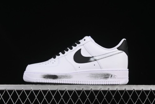 Nike Air Force 1 '07 Low Casual Sneakers in White-Black Gradient with Full-Length Air Cushion - ZH0316-078