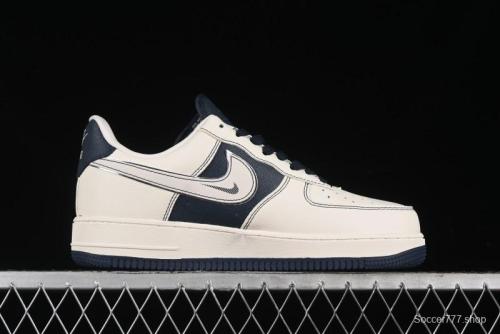 Nike Air Force 1 '07 Low Gucci Stone Island Collaboration - Off White Graphite Low-Top Casual Sneakers - KK1988-013