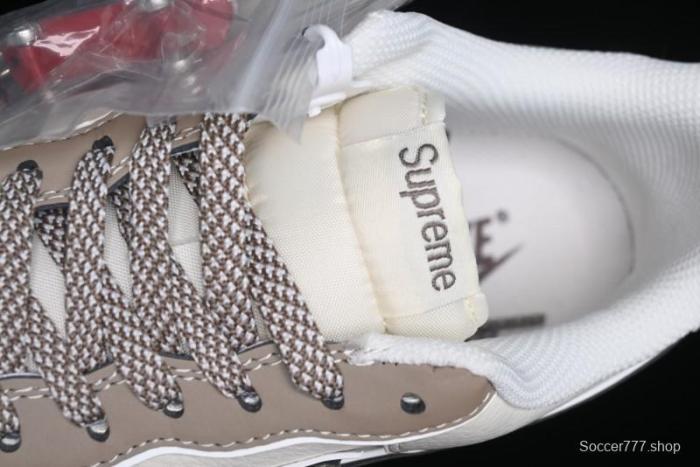 Nike Air Force 1 '07 Low Stone Island x Supreme Collaboration - Beige Brown Swoosh Casual Sneakers - BB1616-306