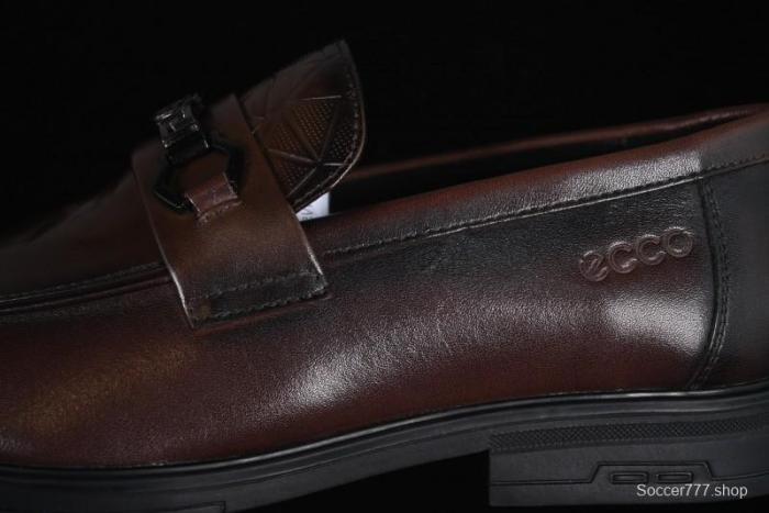 ECCO London Collection Slip-On Business Men's Leather Shoes with Wide Toe Design and Innovative Sole - 61160801002
