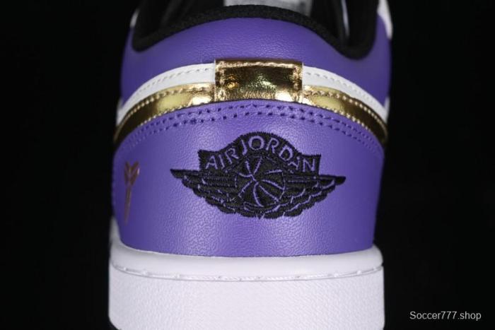 Nike Air Jordan 1 Low AJ1 Retro Basketball Shoes Lakers Purple Gold Kobe Tribute - DC2024-028