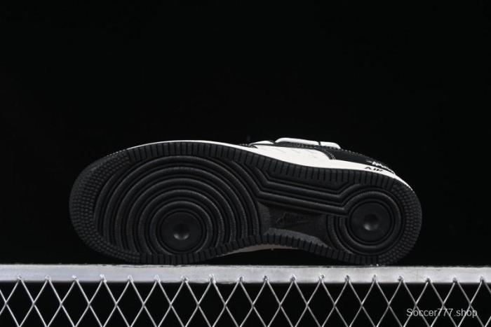 Nike Air Force 1 '07 Low Stussy Collaboration Black White Lace-Up Low-Top Casual Sneakers - SJ1198-108