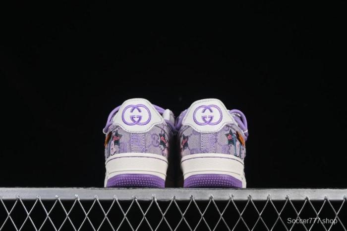 Nike Air Force 1'07 Low  Purple Star  Custom Casual Sneakers - BD7700-220