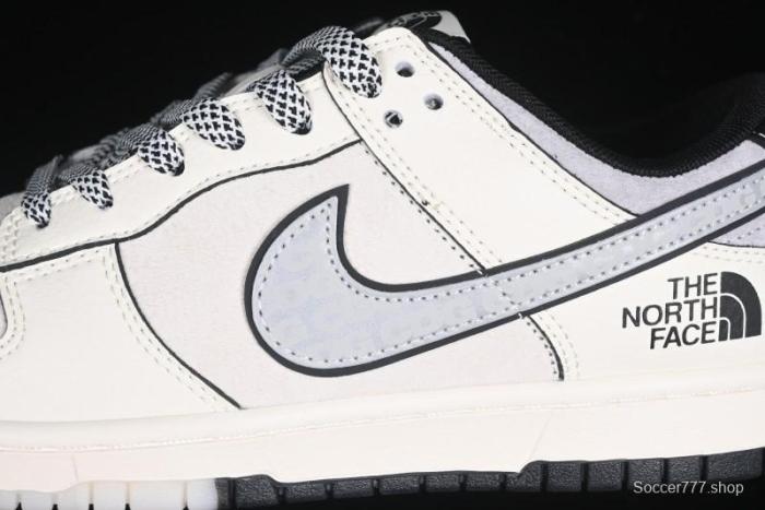 Nike SB Dunk Low The North Face x CDG Triple Collaboration Black Letter Grey Swoosh Anniversary Custom Low-Top Casual Skate Shoes - DM6868-029