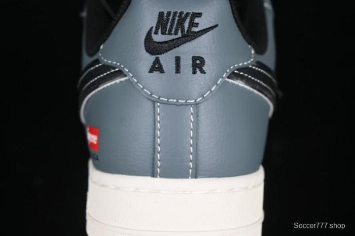 Nike Air Force 1 '07 Low Supreme Collaboration Sneakers in Blue Grey - XZ6188-385
