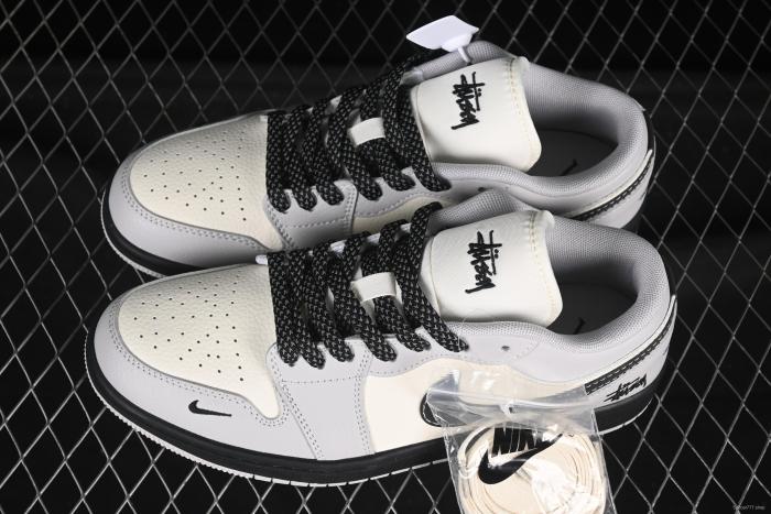 Nike Air Jordan 1 Low Stussy Collaboration Retro Basketball Shoes - XX3168-177