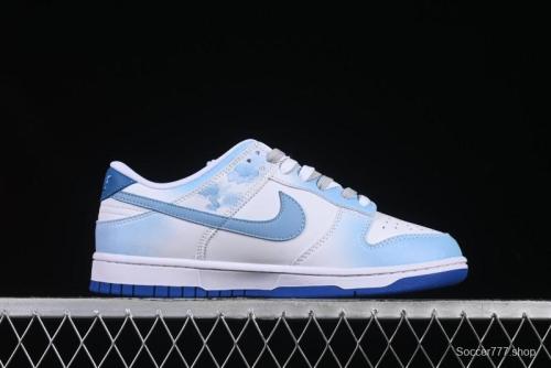 Nike Dunk Low Blue and White Porcelain Theme Casual Sneakers - DV0831-104