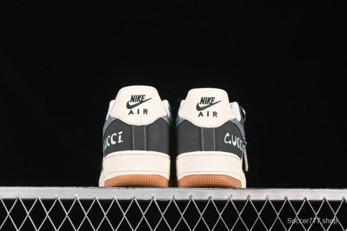 Nike Air Force 1'07 Low Gucci Collaboration Floral Pattern Rubber Sole Casual Sneakers - DF0188-058