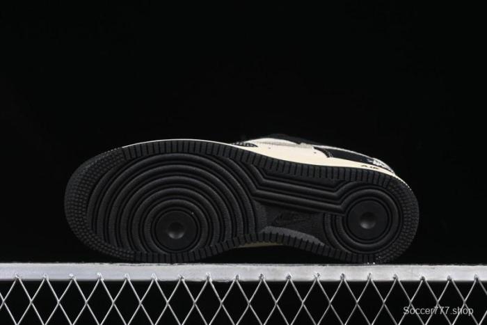 Nike Air Force 1 '07 Low Stussy Collaboration Beige Black Low-Top Casual Sneakers - XZ6188-762