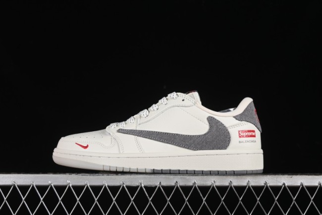 Nike Travis Scott x Fragment Design x Air Jordan 1 Low OG SP AJ1 Supreme Balenciaga Collaboration - JH6088-6