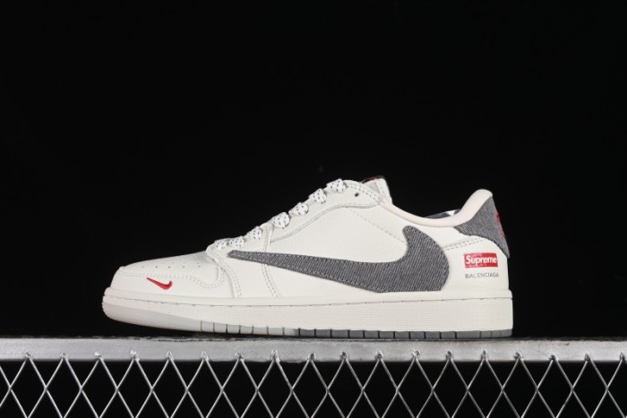 Nike Travis Scott x Fragment Design x Air Jordan 1 Low OG SP AJ1 Supreme Balenciaga Collaboration - JH6088-6