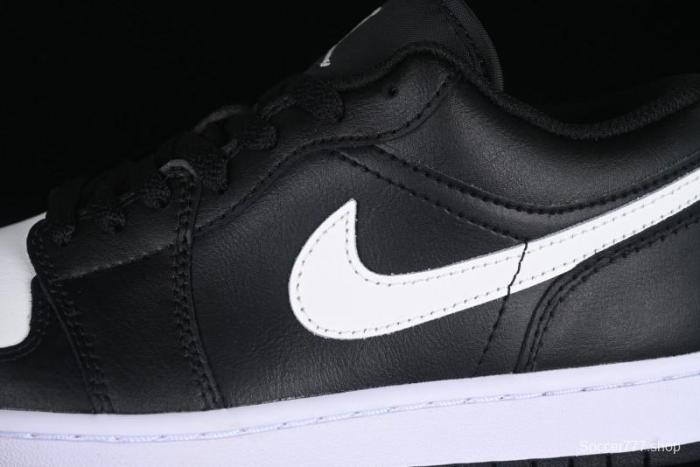 Nike Air Jordan 1 Low Retro Basketball Shoes in Black and White - 553558-043