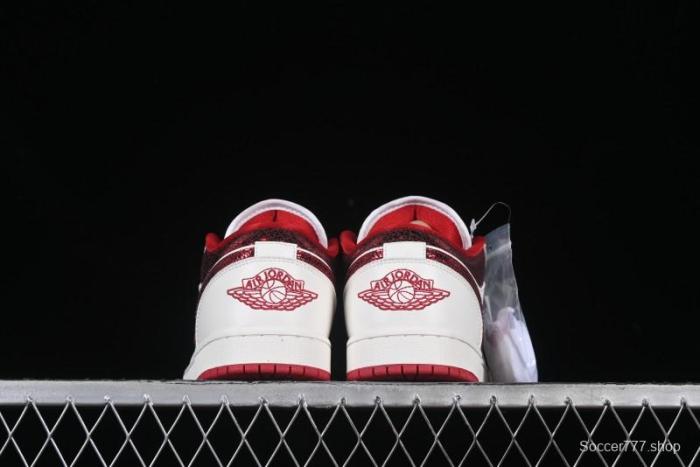 Nike Air Jordan 1 Low AJ1 White Red Casual Sneakers - HJ9338-106