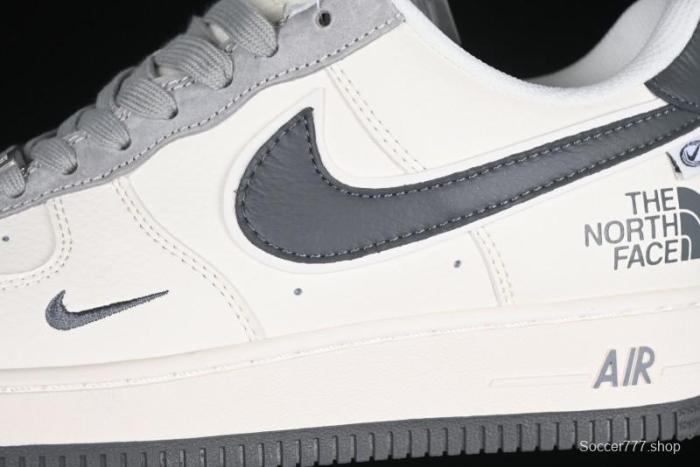 Nike Air Force 1 '07 Low The North Face Collaboration Beige Grey Check Grey Outsole Casual Sneakers - XZ6188-191