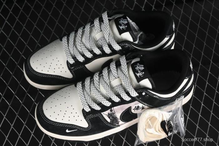 Nike SB Dunk Low Stussy Collaboration - Black Wukong Anniversary High-End Custom Low-Top Casual Sneakers - XX2025-555