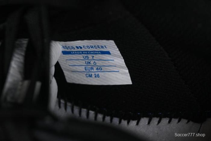 Choco Concert Leather Round Square Asymmetric Fashion Sneakers Black White - AJE5