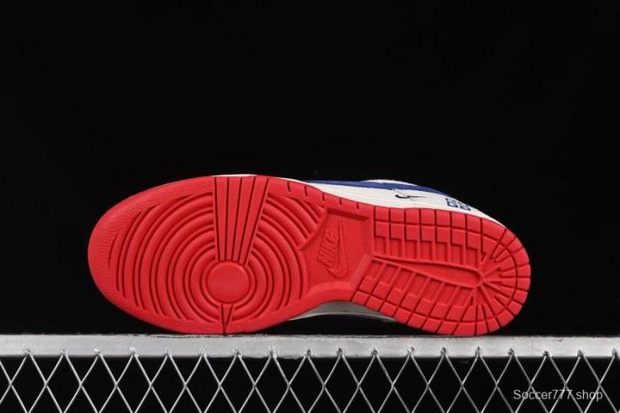 Nike SB Dunk Low Givenchy Collaboration - Gray Blue Red Double Swoosh Anniversary High-End Custom Low-Top Casual Sneakers - CF3688-033