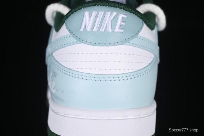 Nike Dunk Low Deconstructed Snake Emblem White Blue Low-Top Casual Sneakers - DD1391-101